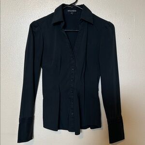 Express Black Button-Down Blouse
